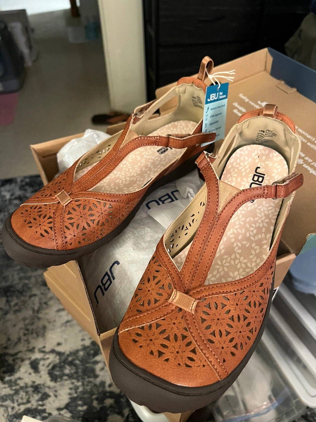 JBU Daffodil Sandals Whiskey Size 10 - photo 3