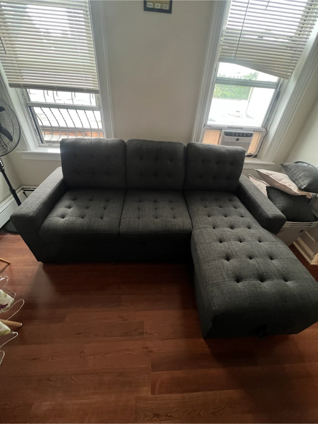 Grey Brynn 2-pc. Sofa Chaise W/ Pop Up Sleeper And Storage