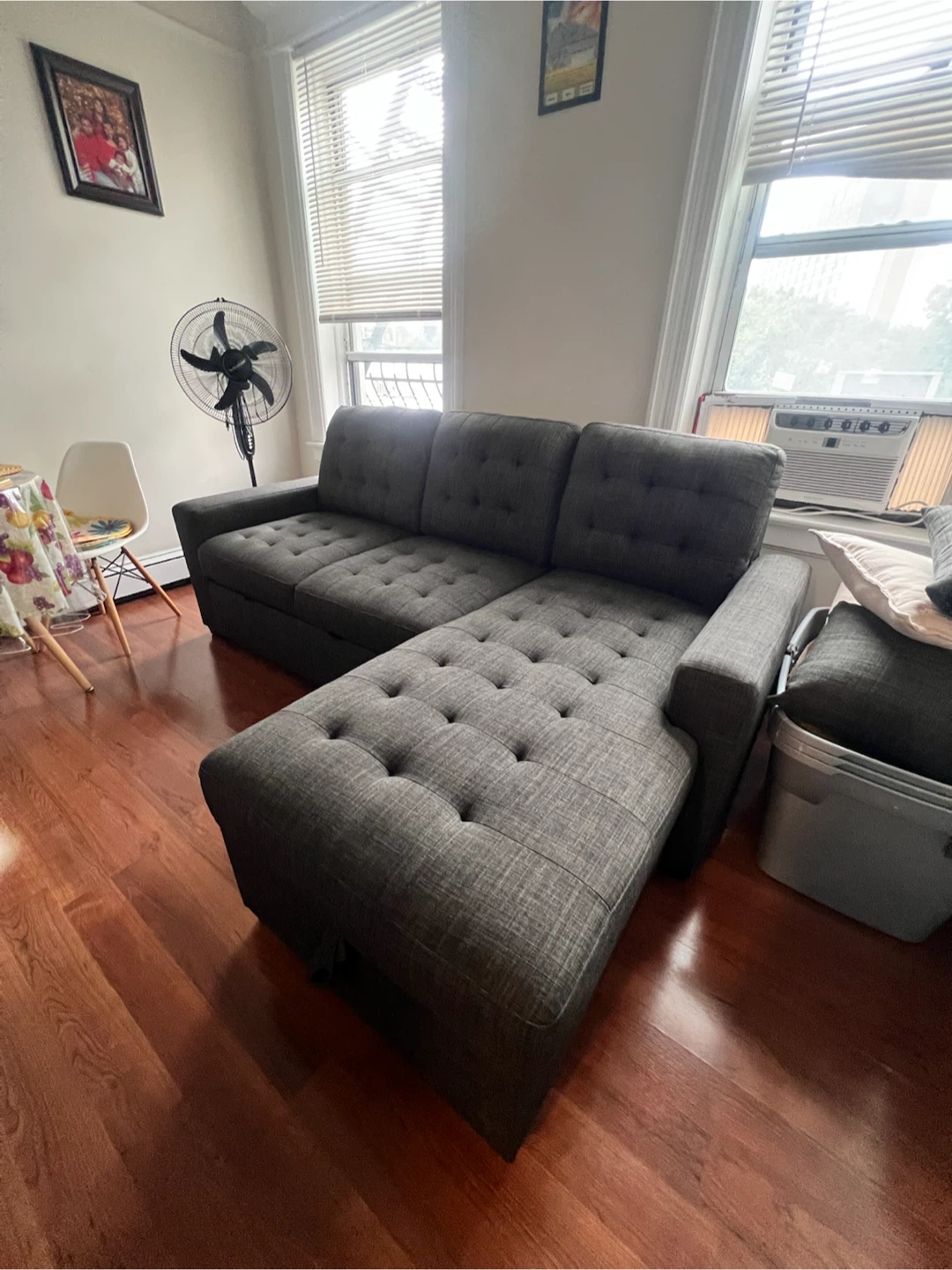 Grey Brynn 2-pc. Sofa Chaise W/ Pop Up Sleeper And Storage - photo 2