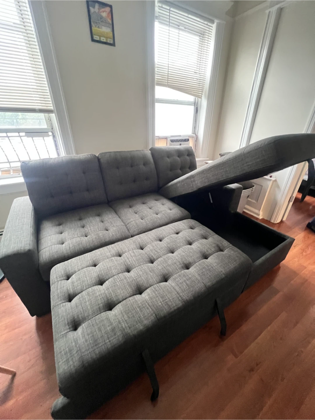 Grey Brynn 2-pc. Sofa Chaise W/ Pop Up Sleeper And Storage - photo 3
