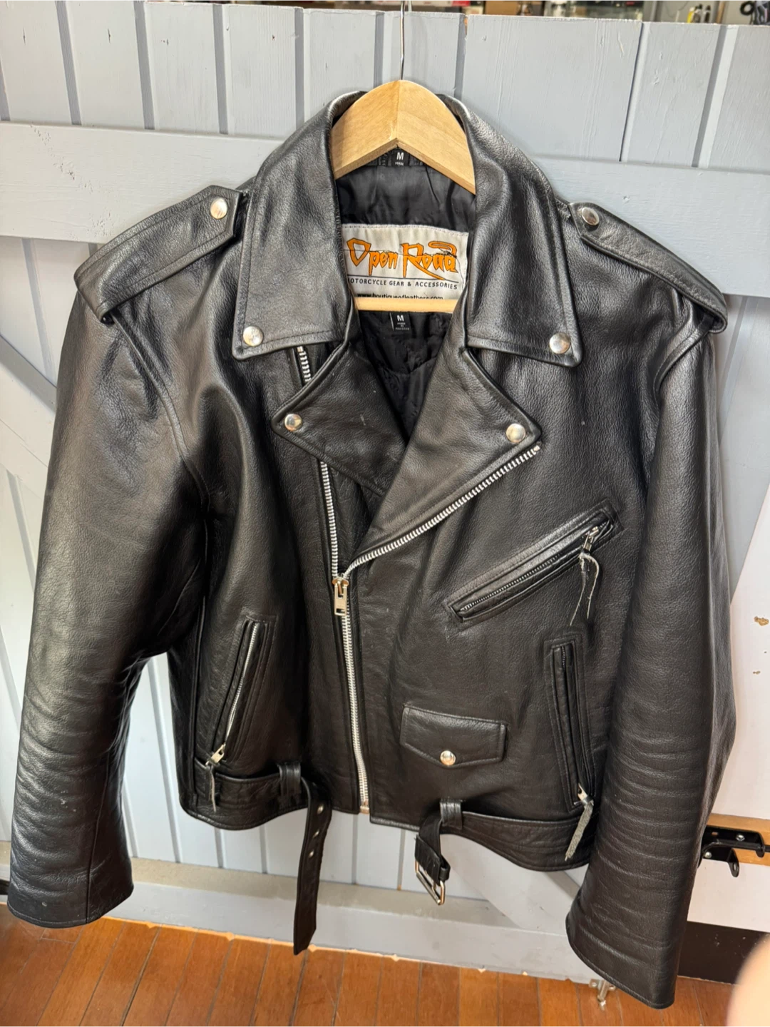 Open Road Leather Motorcycle Jacket