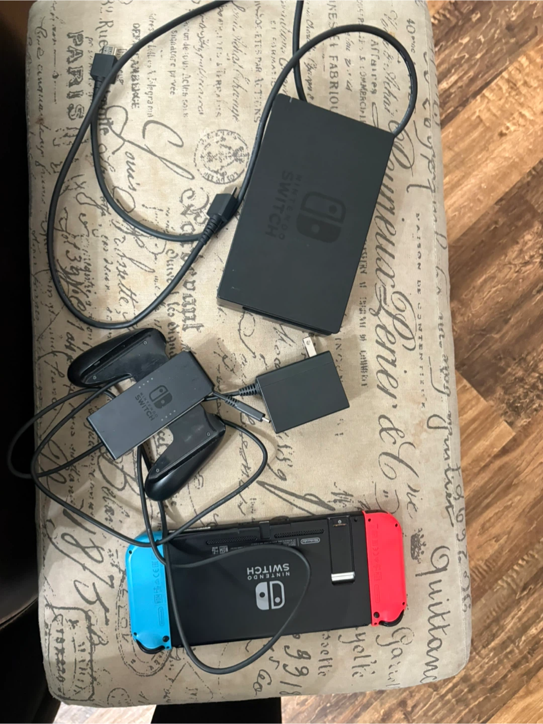 Nintendo Switch Console with Neon Blue and Red Joy-Cons