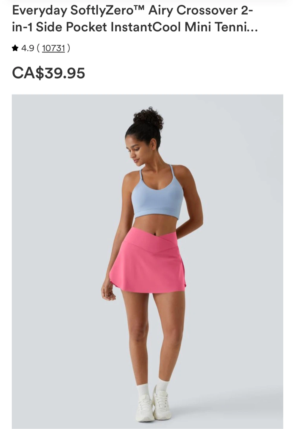 Halara Crossover Tennis Skirt - Pink - photo 4