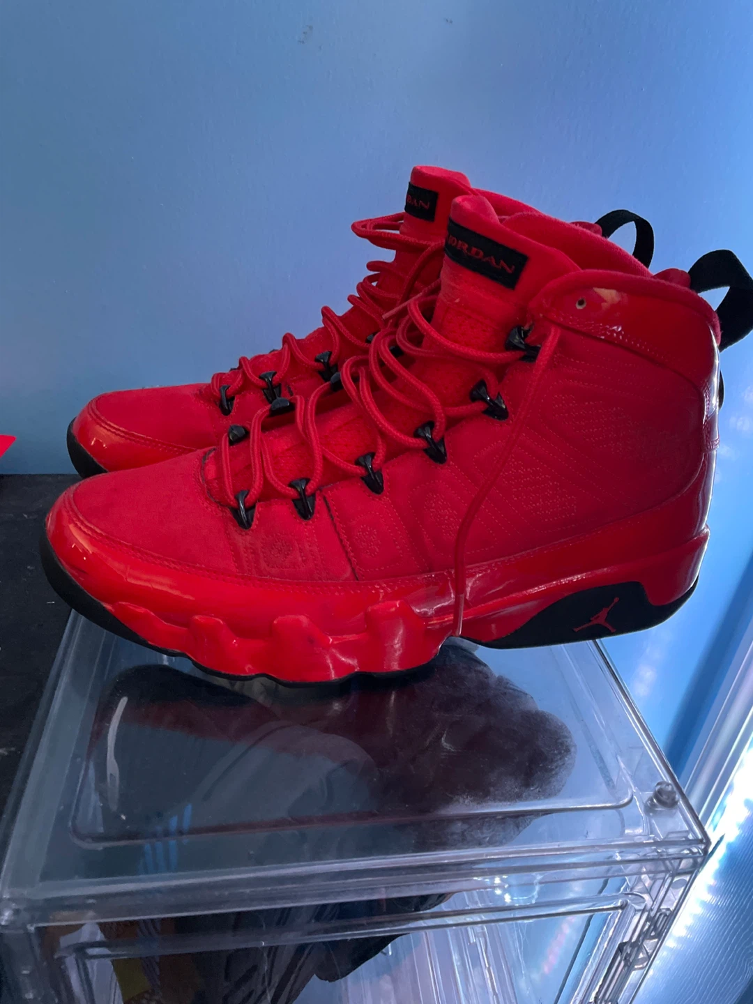 Air Jordan 9 Retro Chile Red Sneakers - photo 2