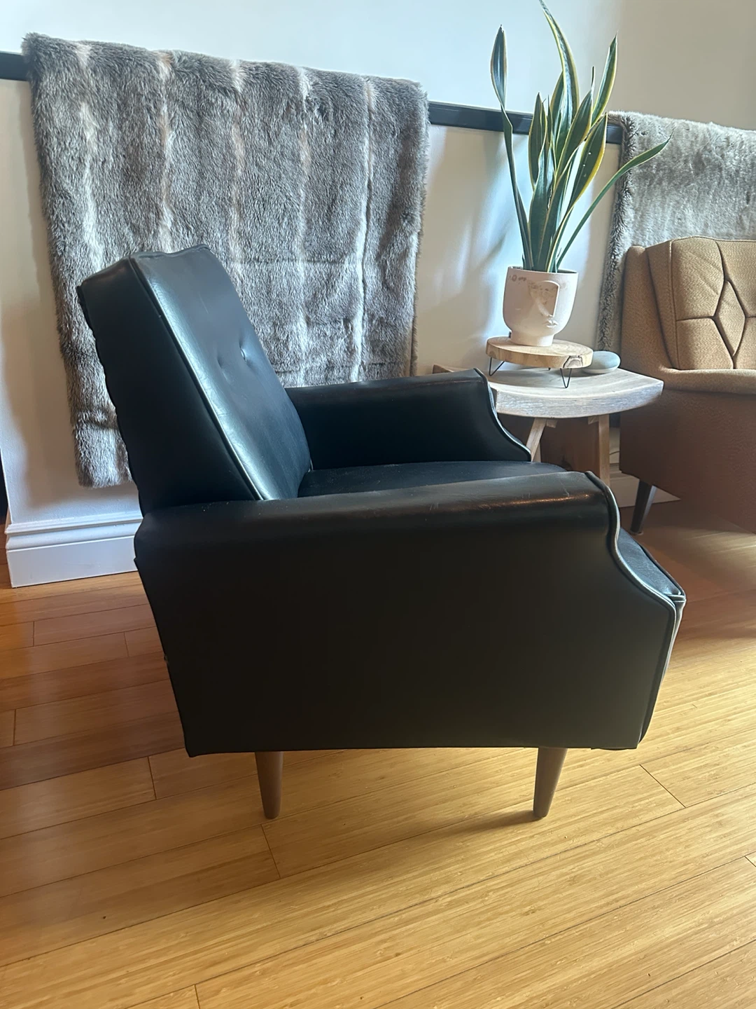 VINTAGE MCM CLUB LOUNGE CHAIR MID CENTURY MODERN - photo 5