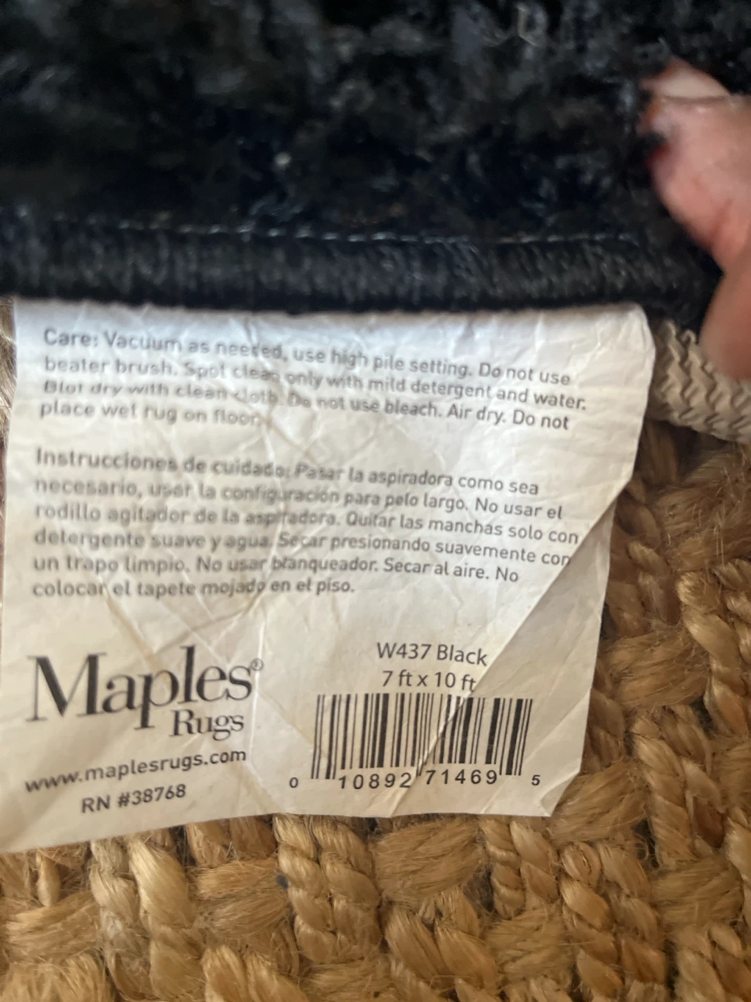 Maples Rugs Black Area Rug 7 ft x 10 ft - photo 3