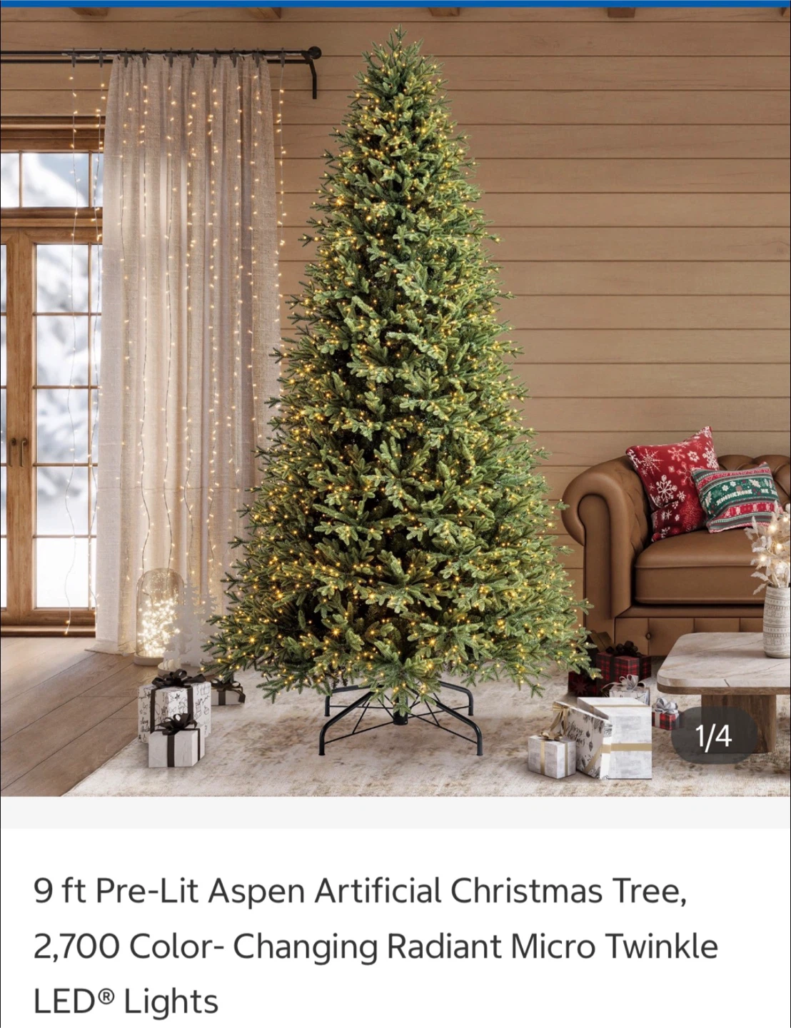 9 ft Pre-Lit Aspen Artificial Christmas Tree
