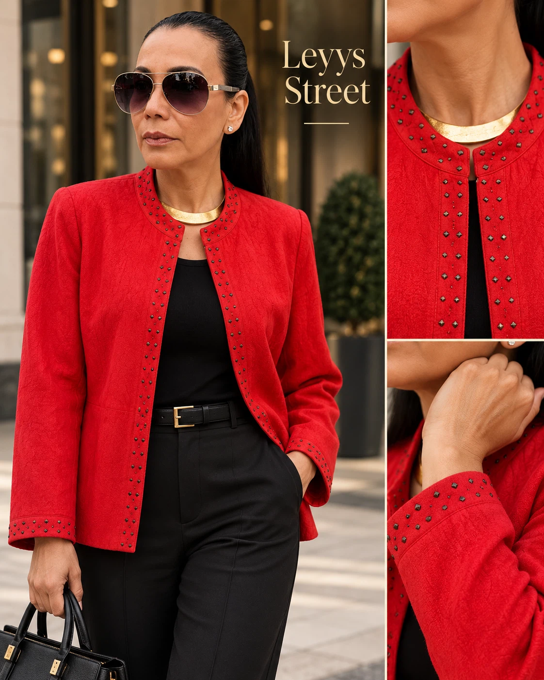 Alfred Dunner Red Studded Jacket