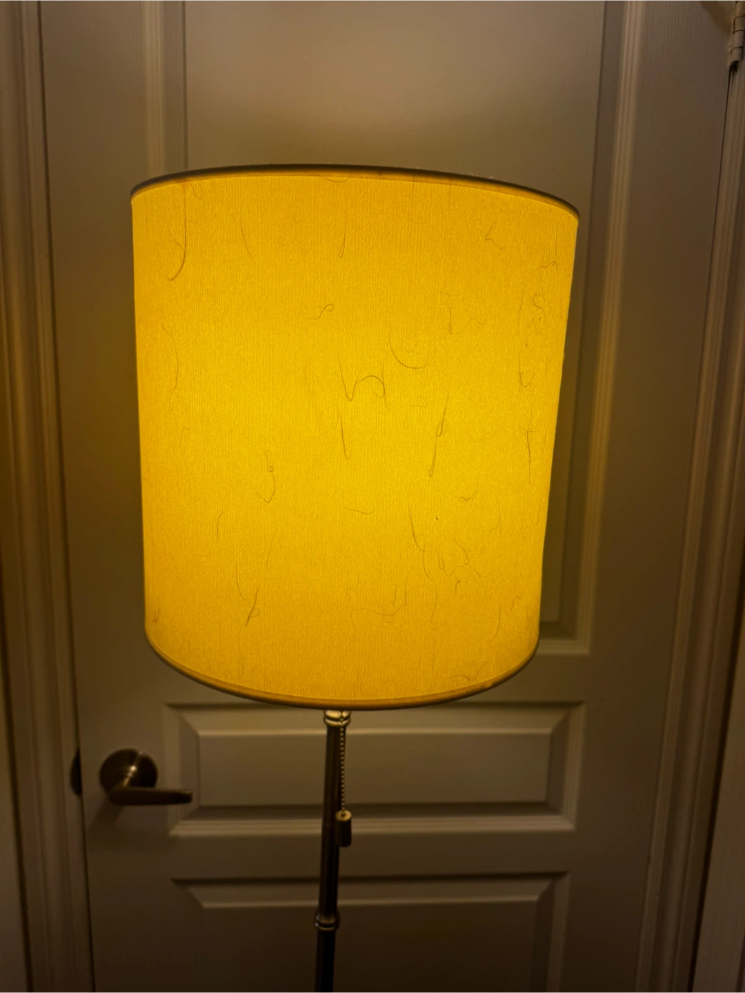Tall floor lamp with yellow textured shade - photo 3