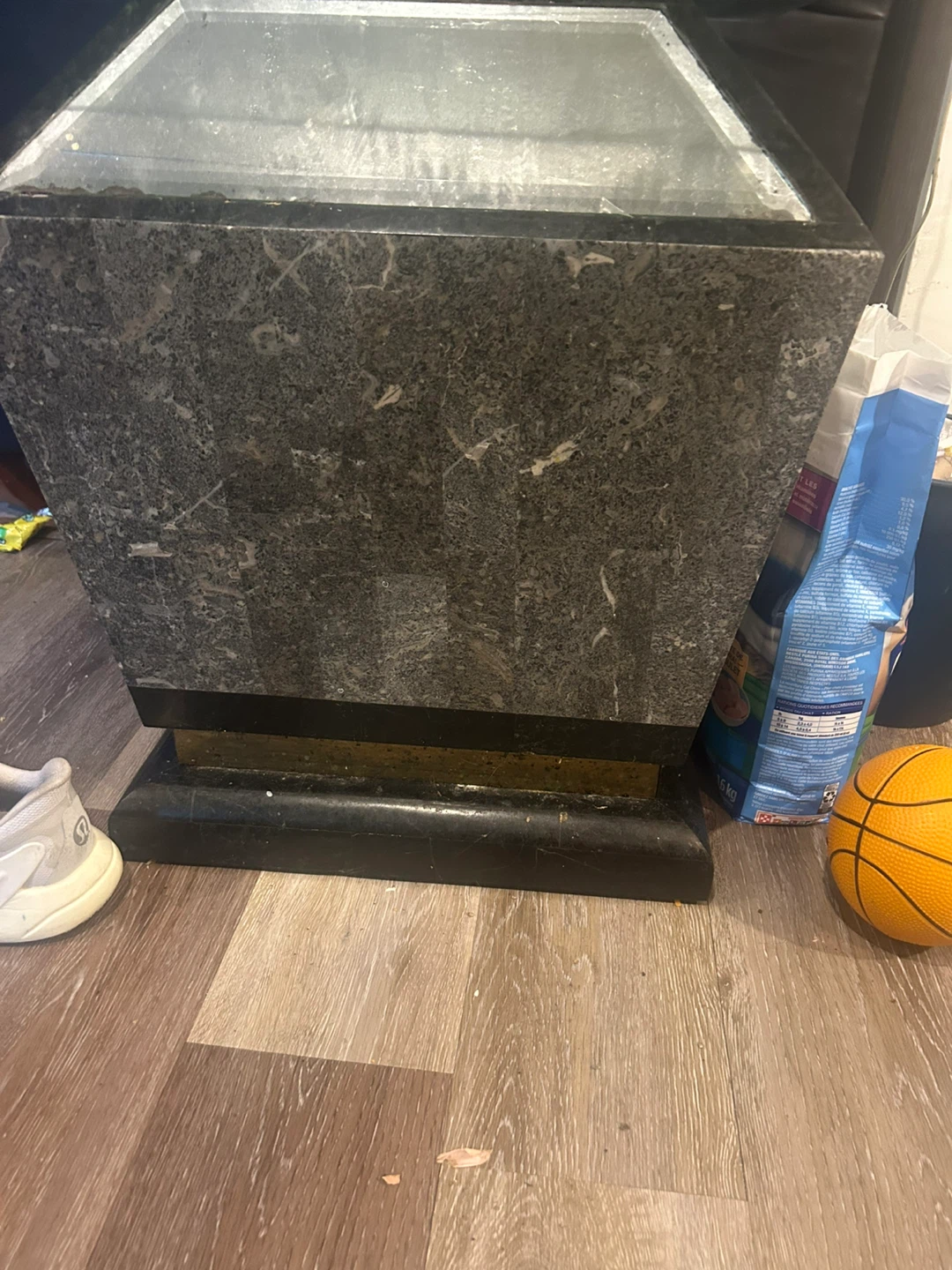 Stone and Glass Side Table - photo 2