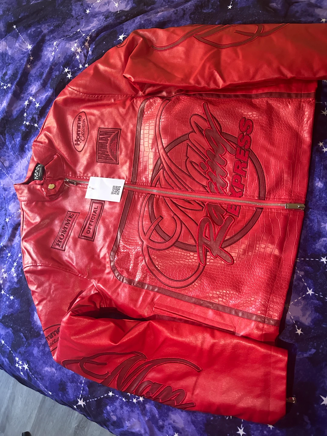 BoohooMAN Racing Faux Leather Jacket - photo 3