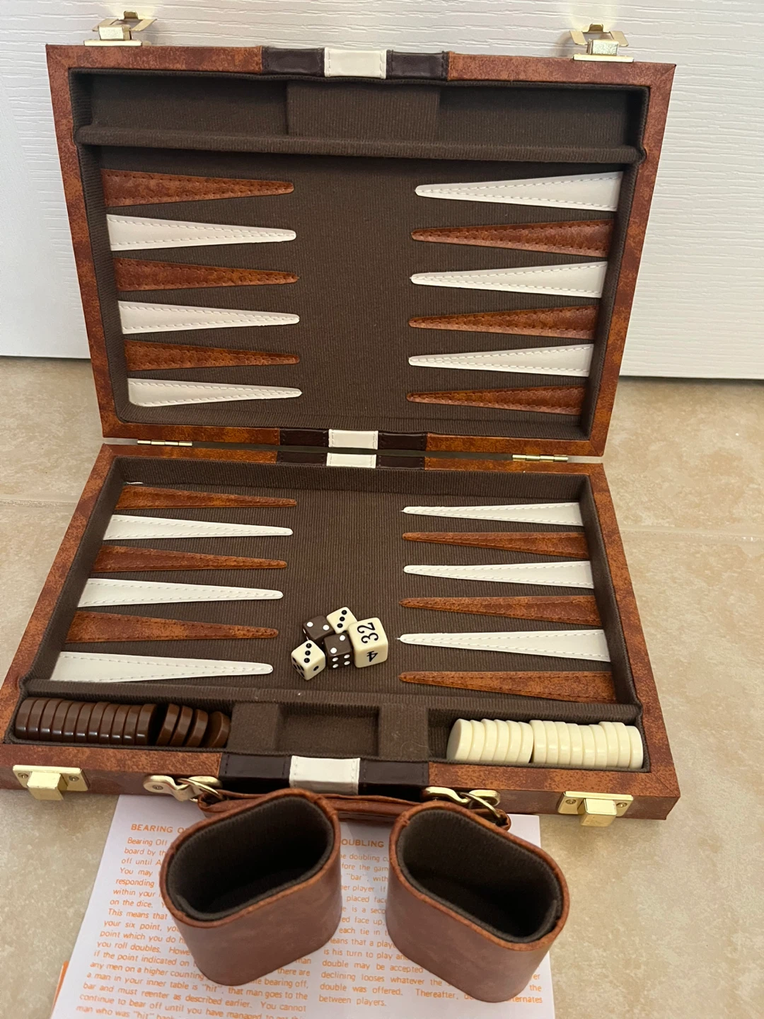 Classic Backgammon Board Game Set - photo 3
