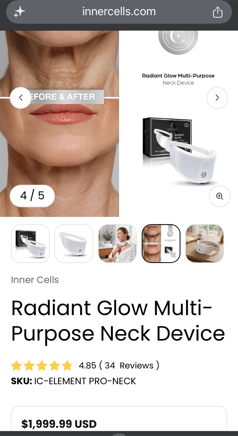Inner Cells Radiant Glow Multi-Purpose Neck Device - photo 2
