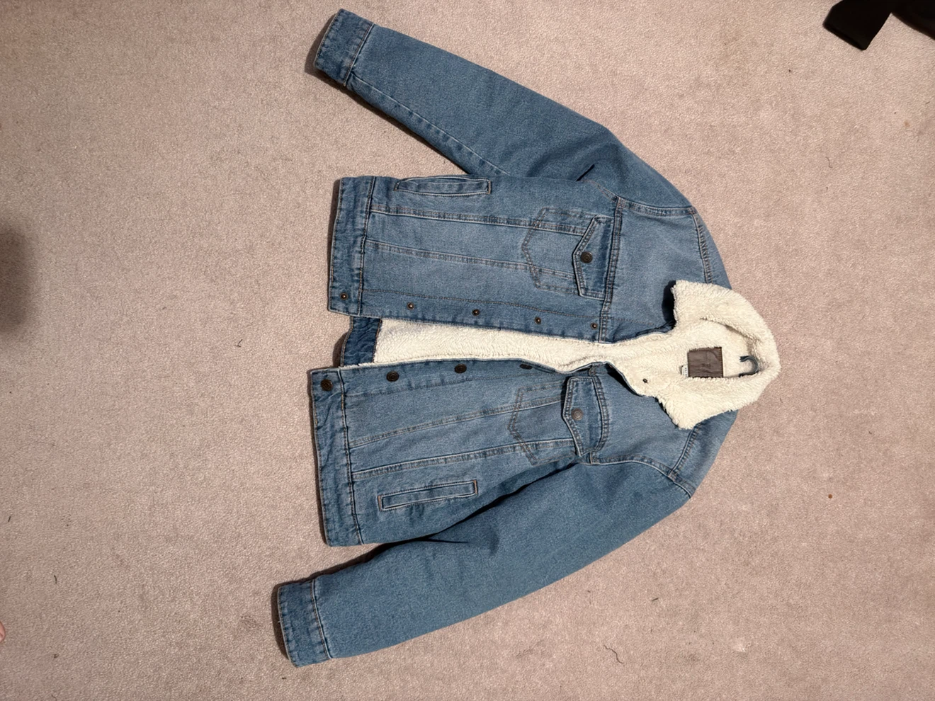 Lucky Brand Sherpa-Lined Denim Jacket