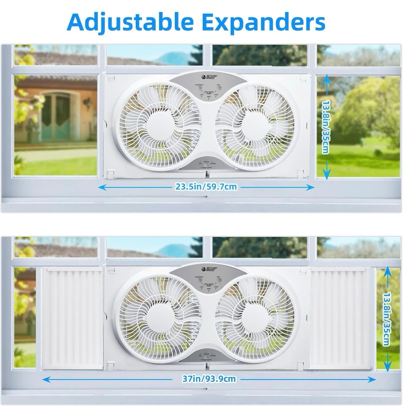 New BEYOND BREEZE Window Fan Reversible Airflow, 9" - photo 2