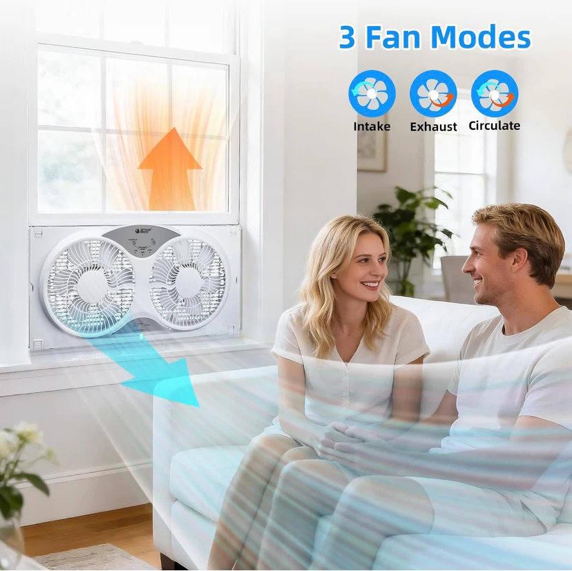 New BEYOND BREEZE Window Fan Reversible Airflow, 9" - photo 4