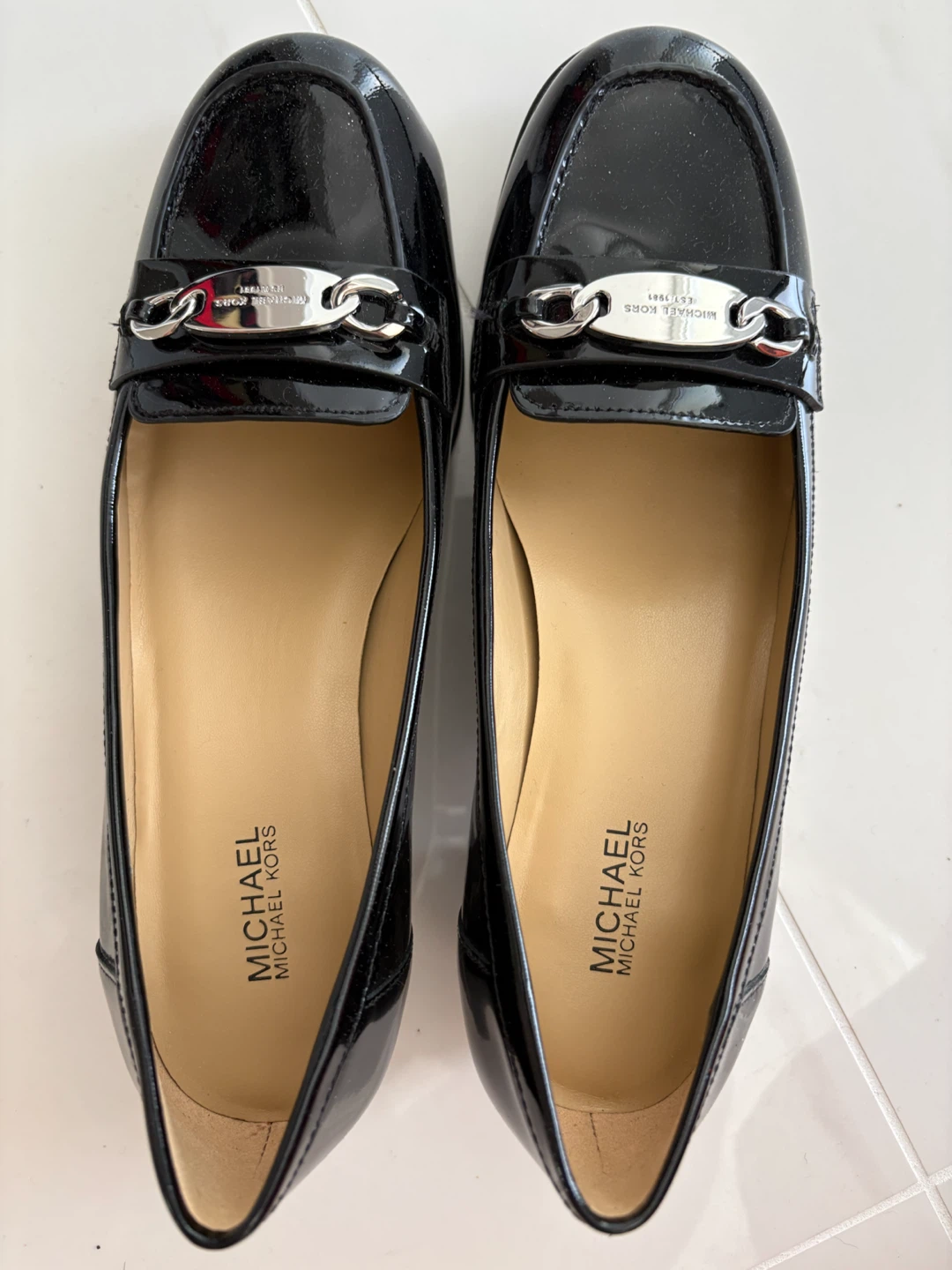 Michael Kors Black Patent Loafers