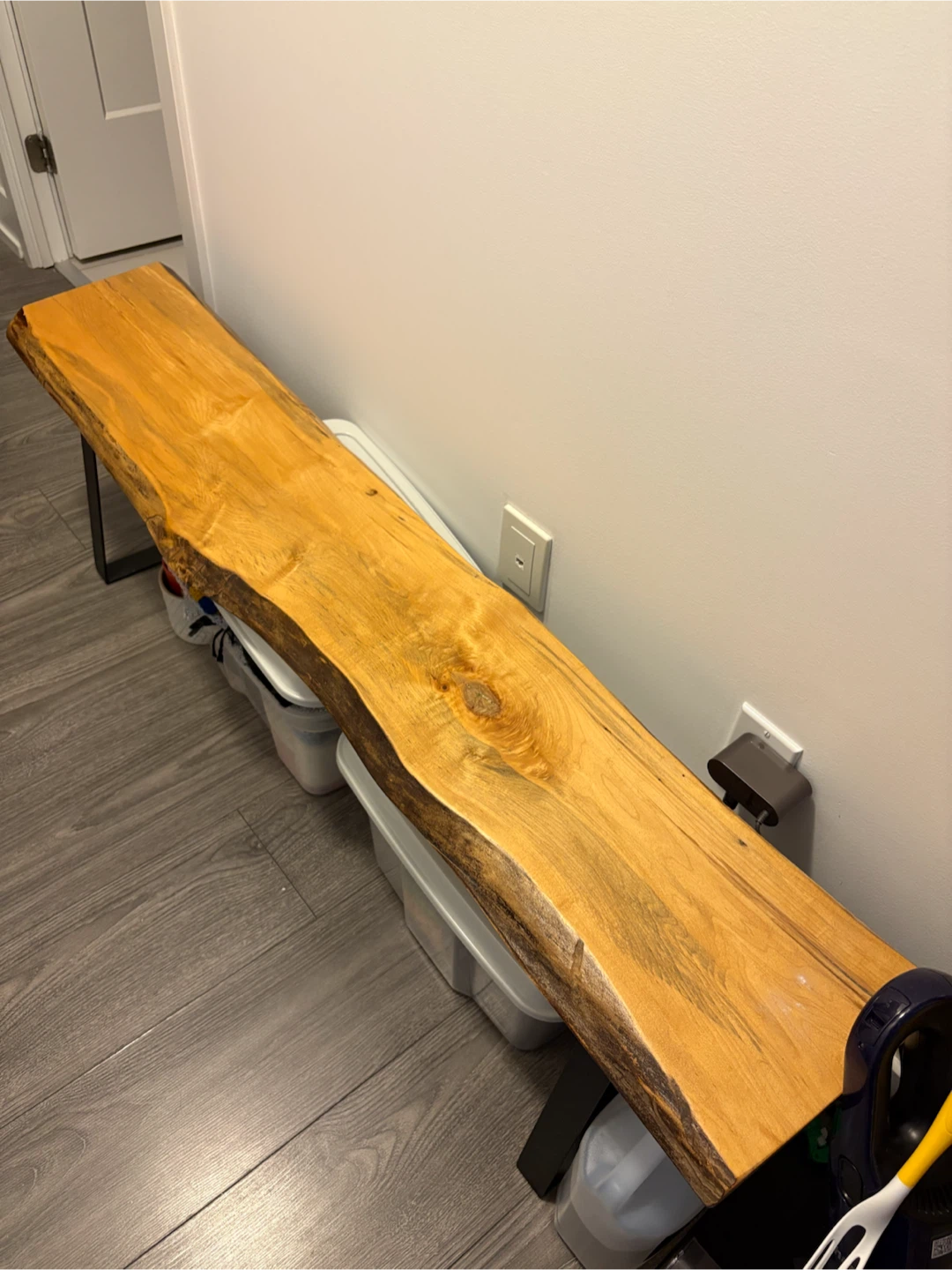 Double Live Edge Maple Bench