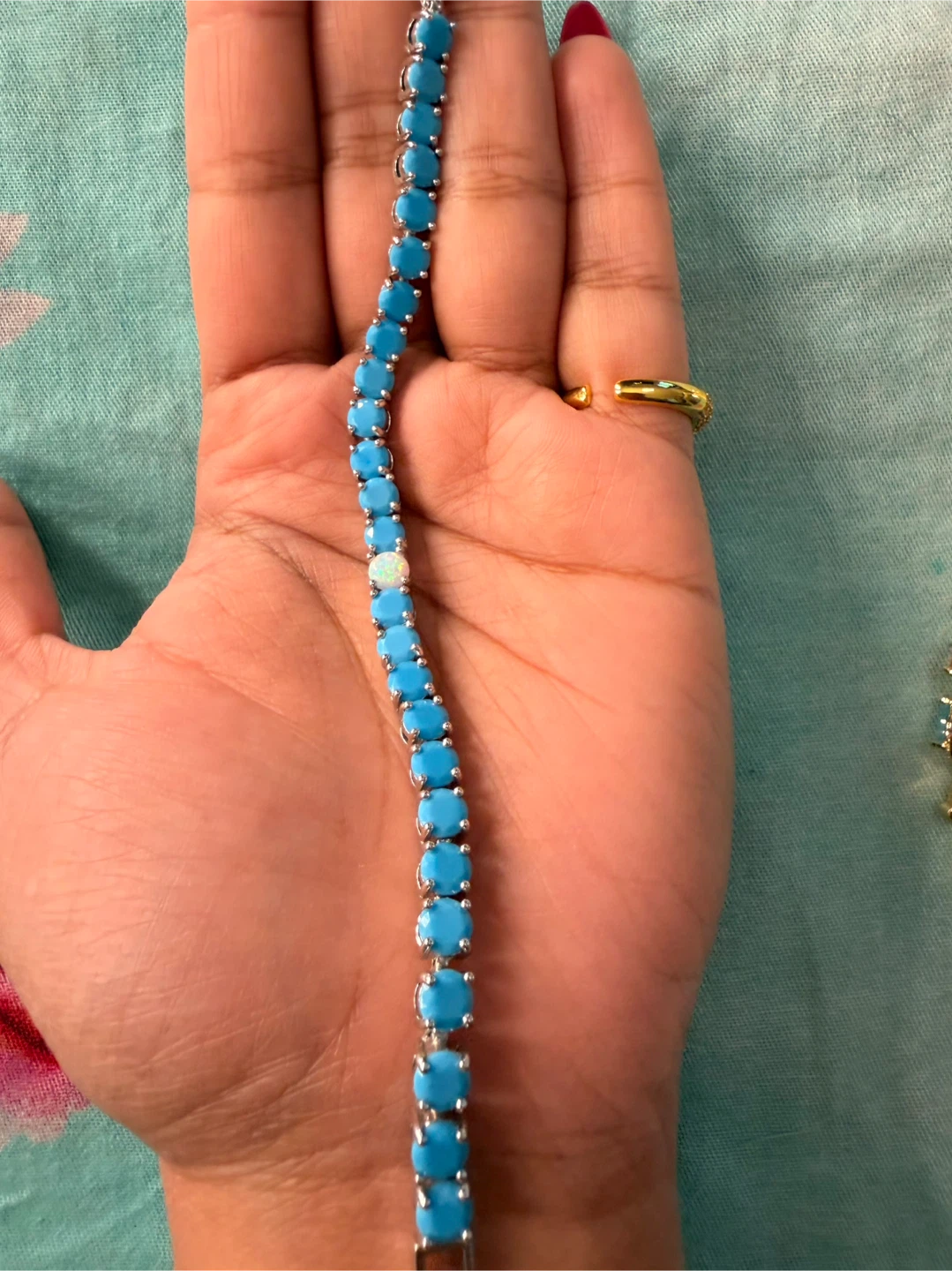 Turquoise Stone Tennis Bracelet