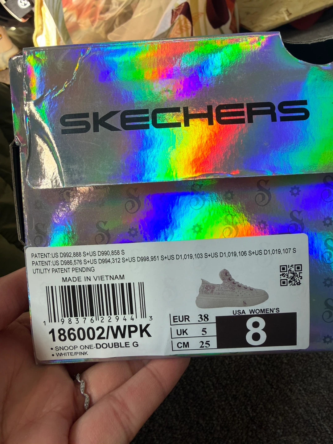 Skechers x Snoop Dogg Slip-ins, White/Pink, Women's 8
