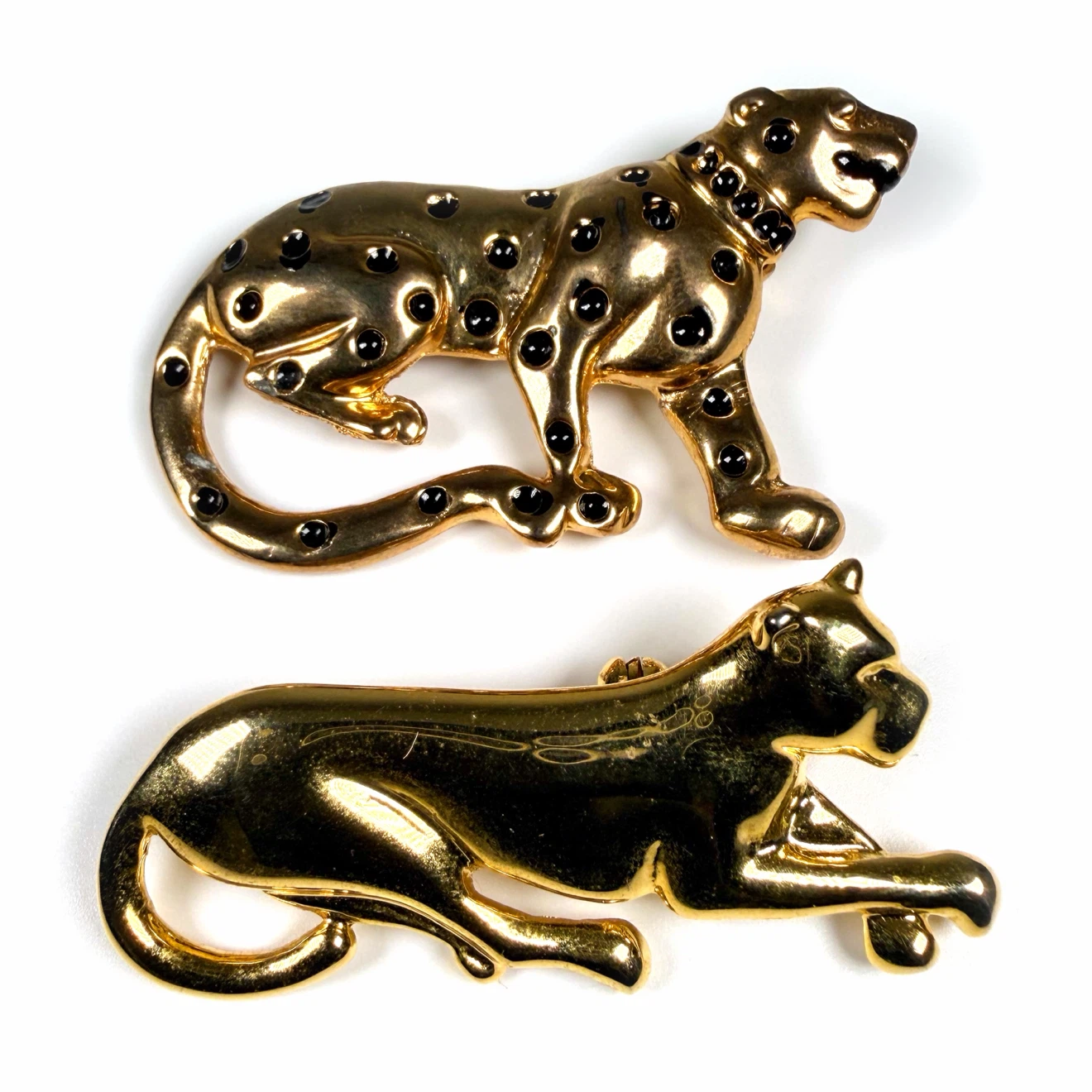 Vintage Costume Cat Brooches