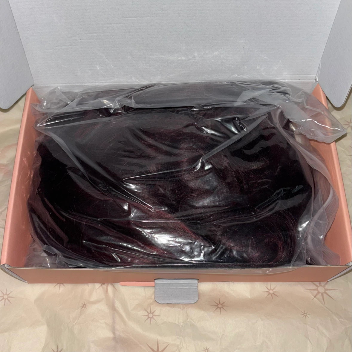 Brand New 26-28 Inch Burgundy Synthetic Glueless Wig with Bangs - photo 2