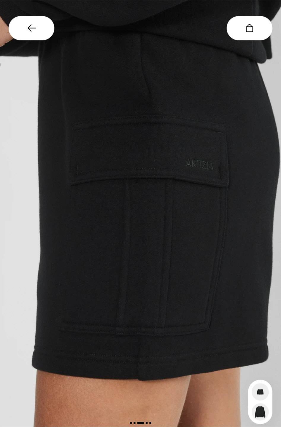 Aritzia Cozy sweatfleece mega cargo mid thigh short - photo 4