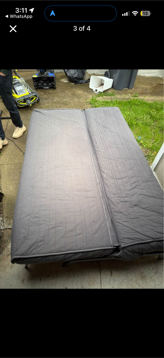 Grey Futon Sofa Bed - photo 4