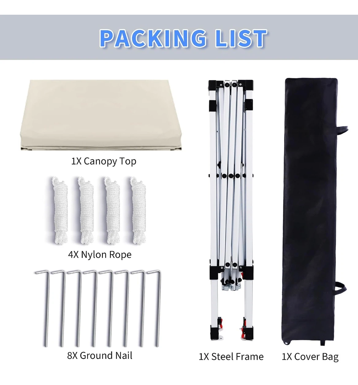 8x8 Foot Pop-Up Canopy Tent - photo 4