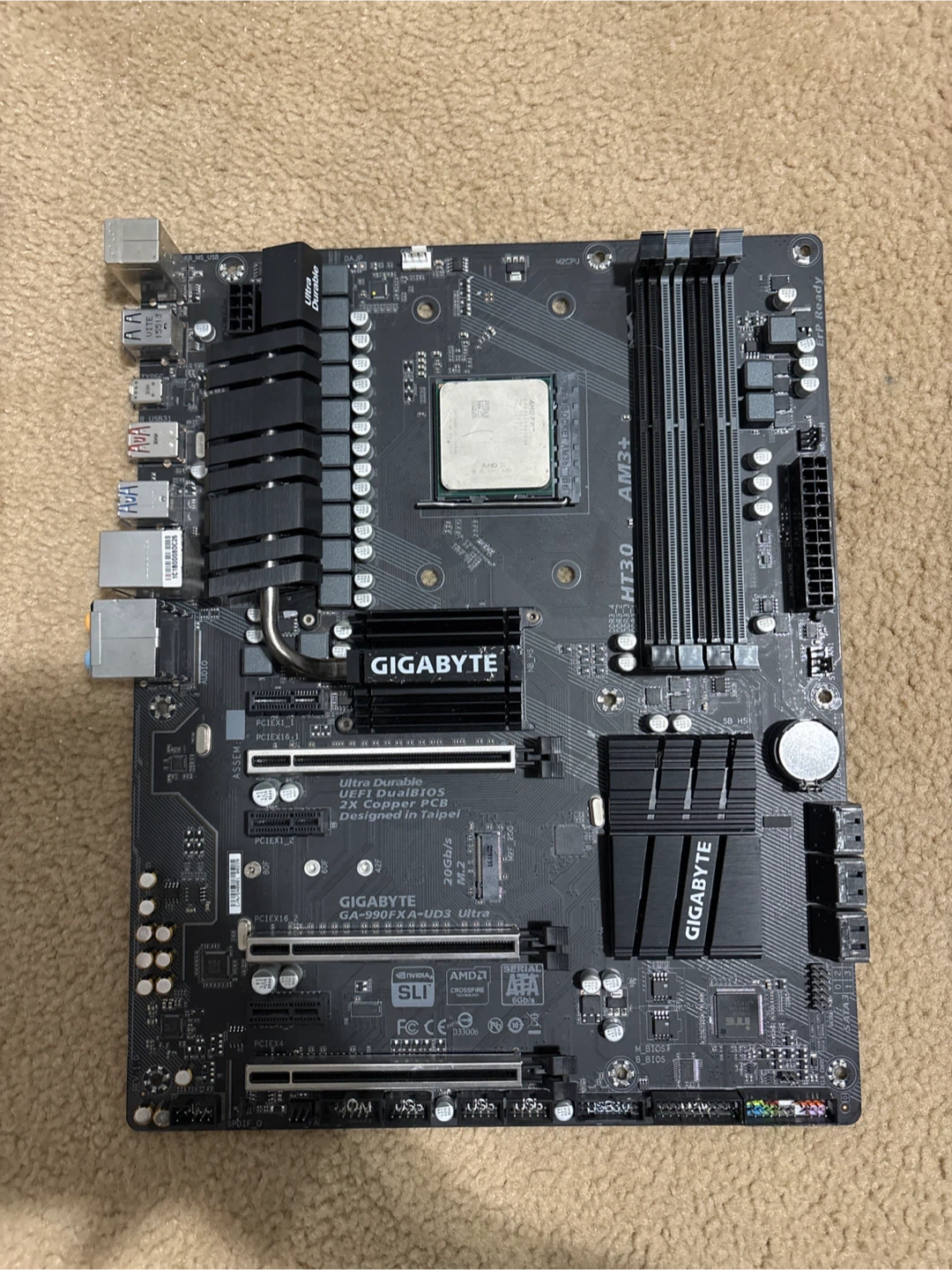 Gigabyte Am3 Motherboard With CPU