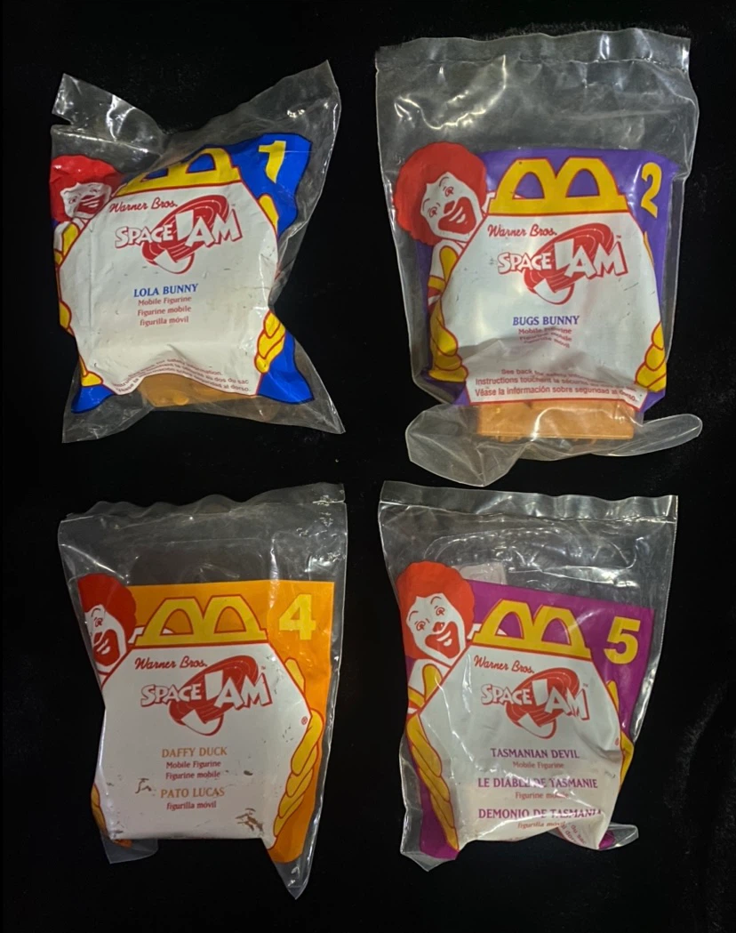 Vintage 1996 McDonald's Space Jam Happy Meal Toys - Tune Squad