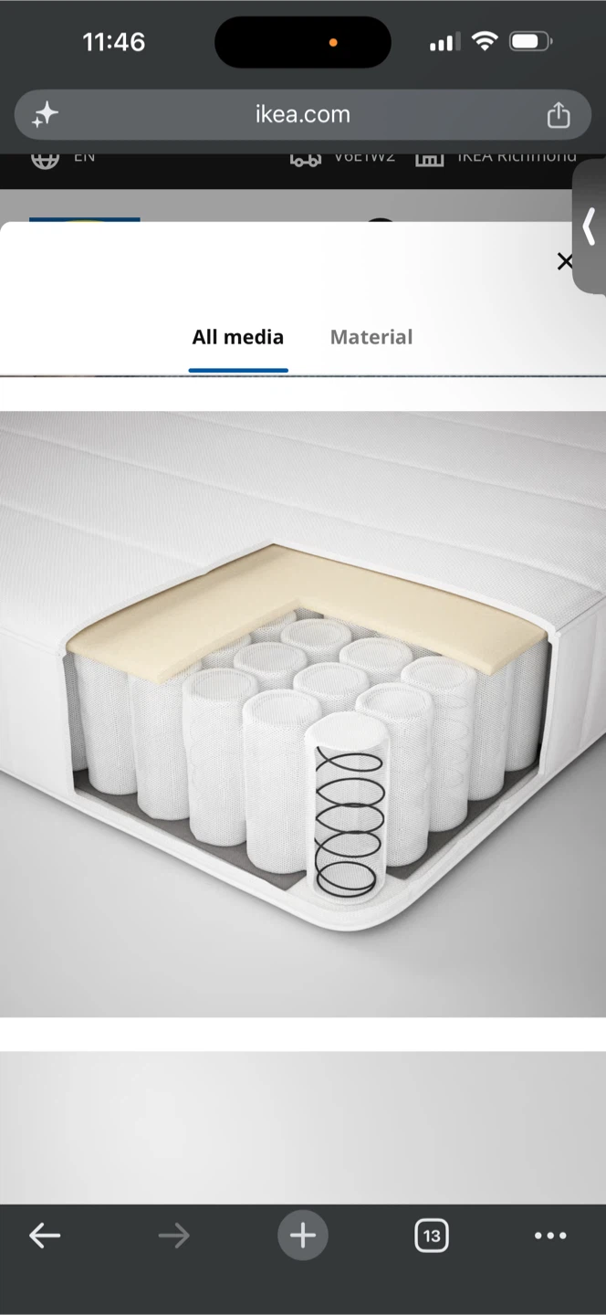 IKEA Vesteroy single bed with mattress - photo 3