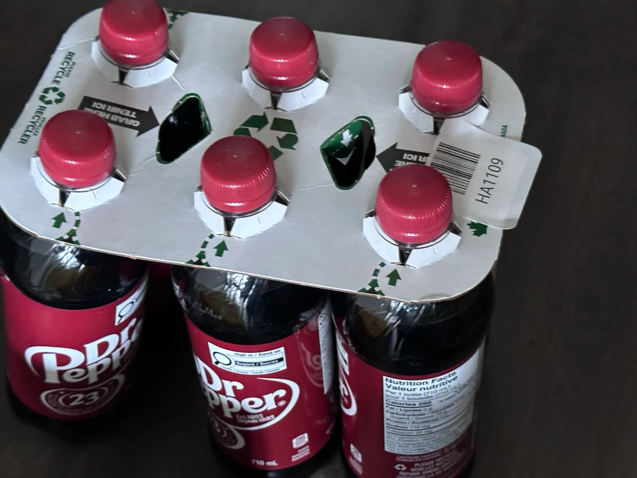 12 Pack Dr Pepper 710 ml Bottles