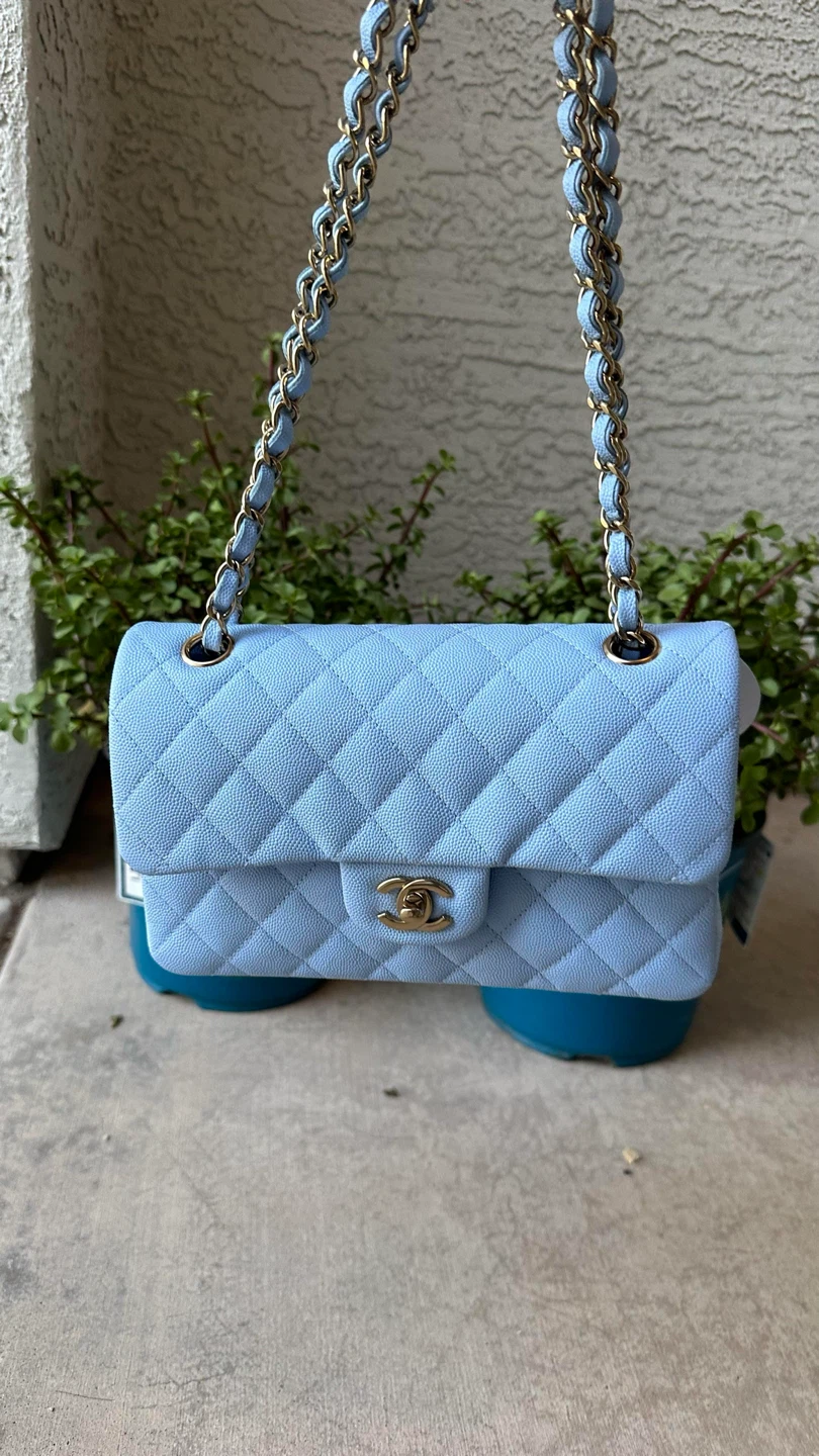 Chanel Classic Flap Bag in Light Blue