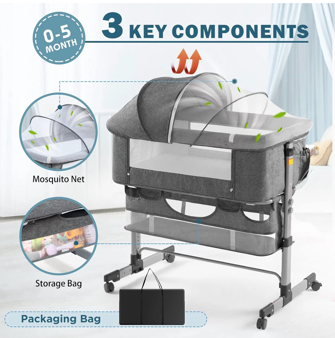 Adjustable Baby Bedside Sleeper - photo 2
