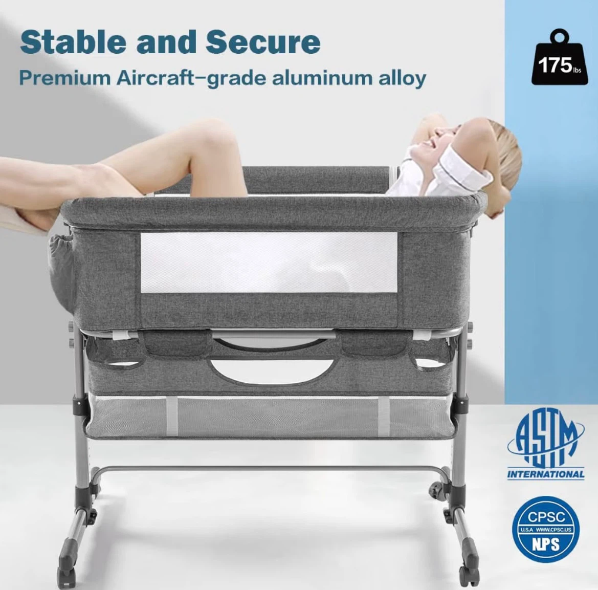 Adjustable Baby Bedside Sleeper - photo 3