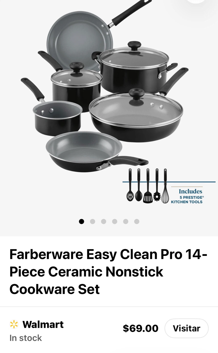 Farberware Easy Clean Pro 14-Piece Cookware Set - photo 3