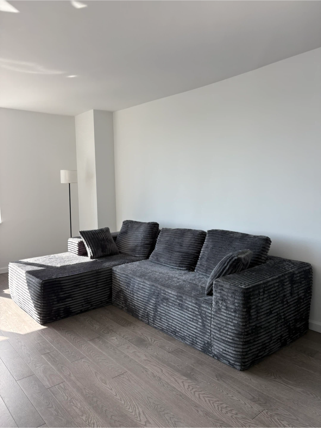 109.5’’ Modular Sectional Sofa - Gray Corduroy