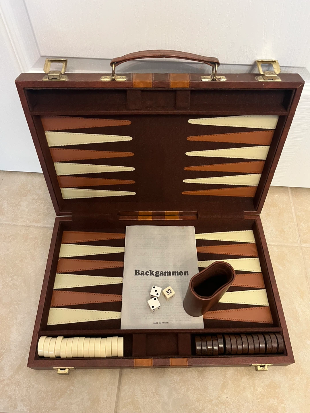 Classic Brown Backgammon Set