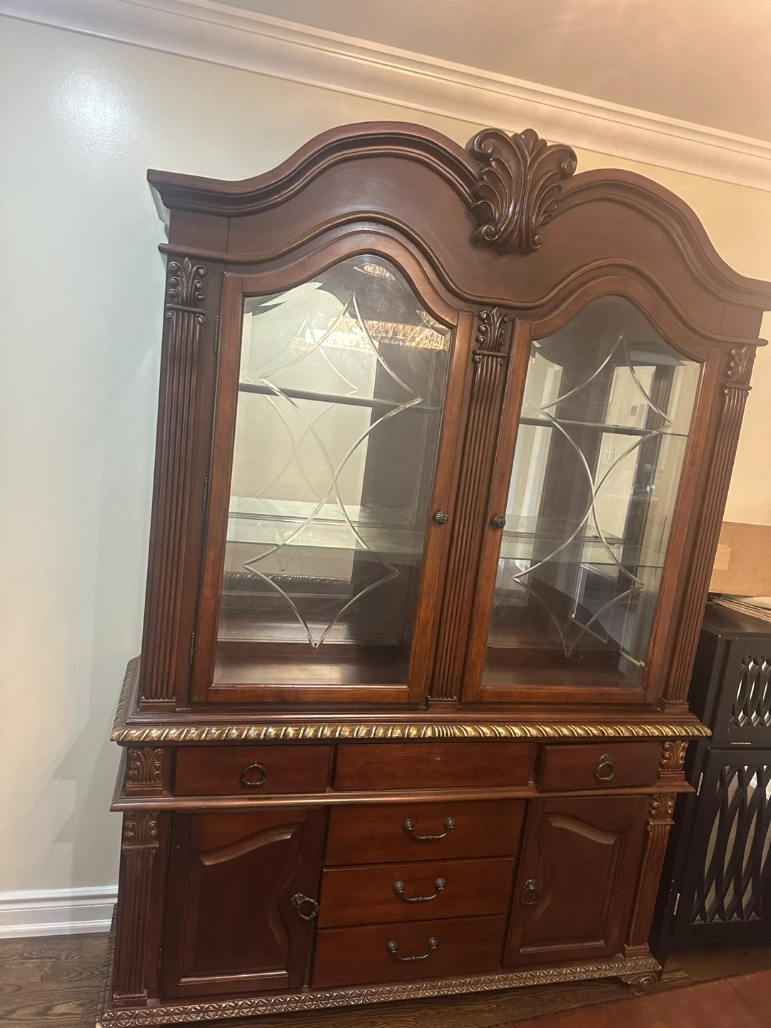 Traditional Wood Dining Hutch and Buffet - photo 2
