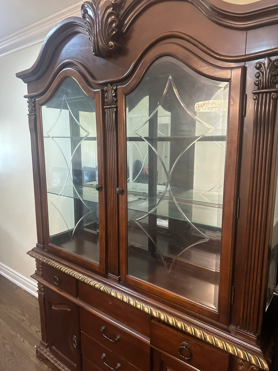 Traditional Wood Dining Hutch and Buffet - photo 3