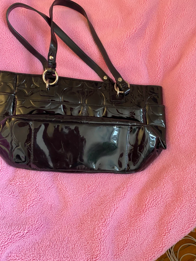Black Coach Patent Leather Tote - photo 2