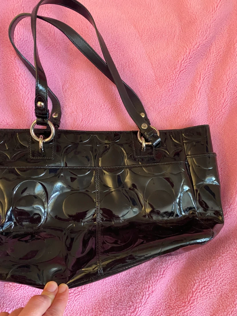 Black Coach Patent Leather Tote - photo 3
