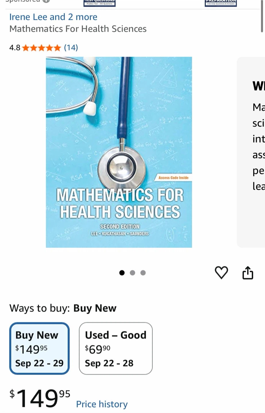 Mathematics for Health Sciences - Second Edition - photo 2