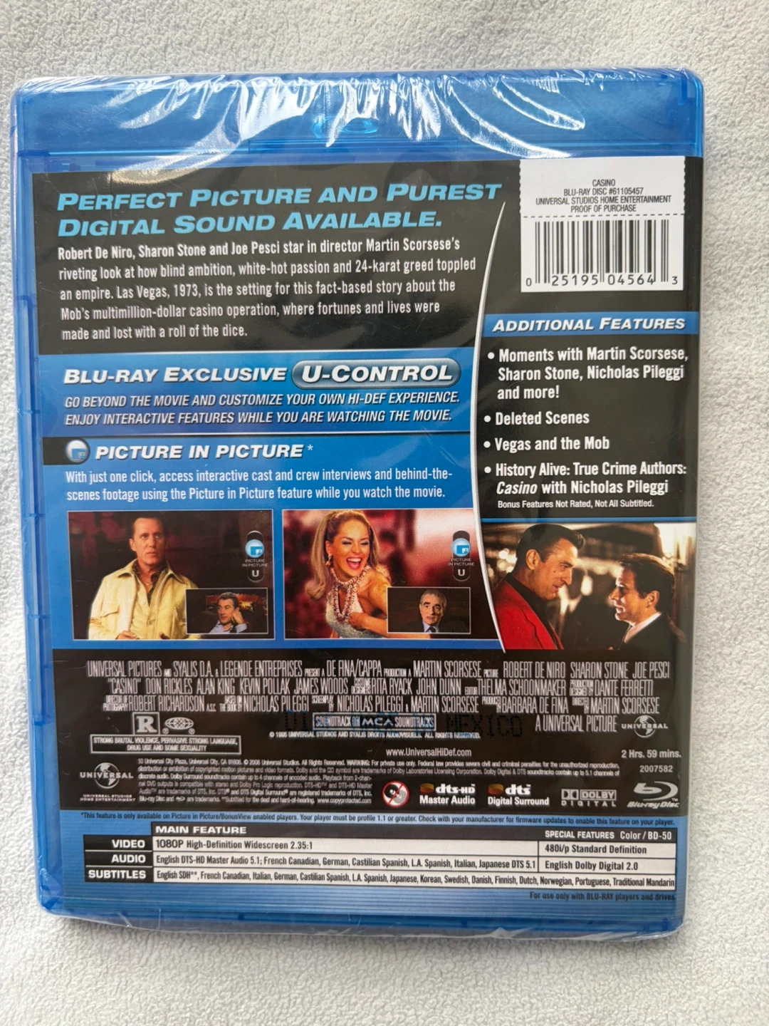 Sealed Casino Blu-ray - photo 2