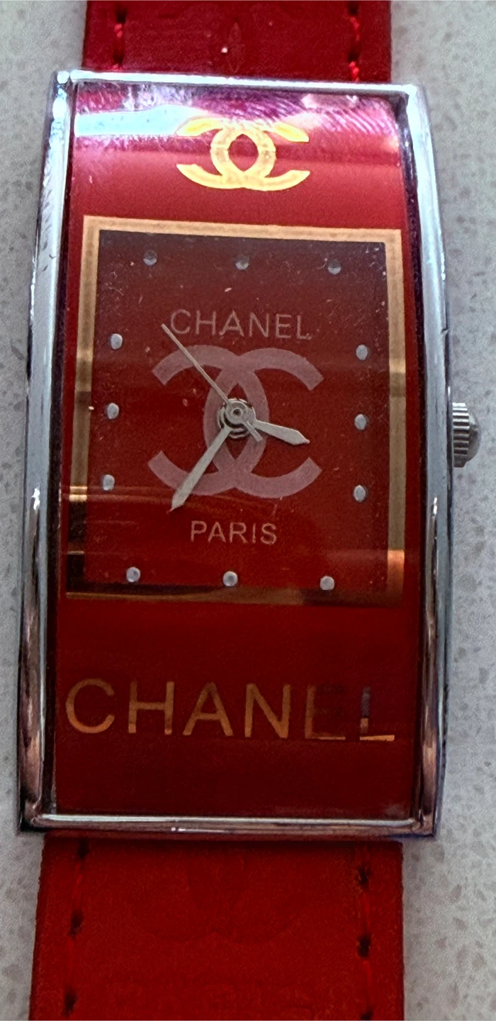 Red LeatheCHANEL (Paris) Watch • Monogramed • CC Stainless Steel - photo 2