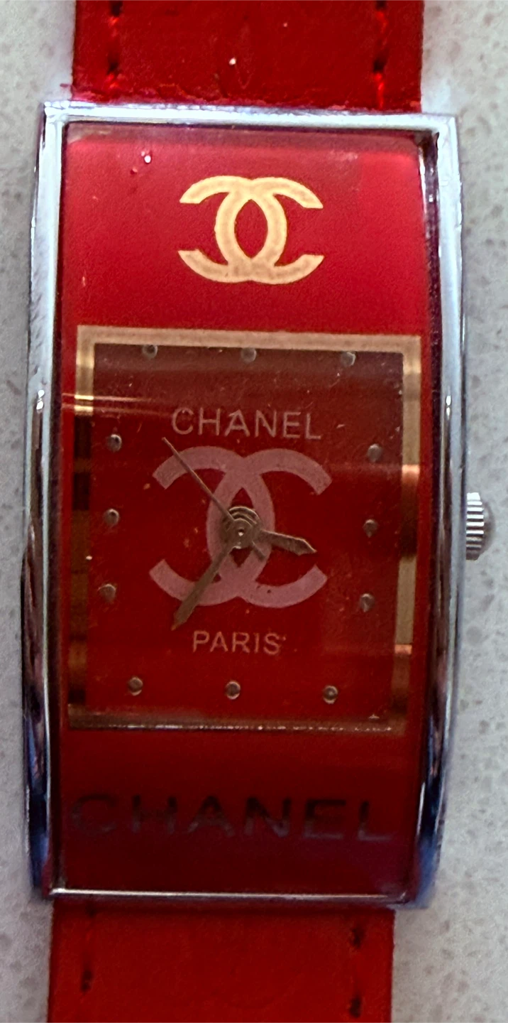 Red LeatheCHANEL (Paris) Watch • Monogramed • CC Stainless Steel - photo 3