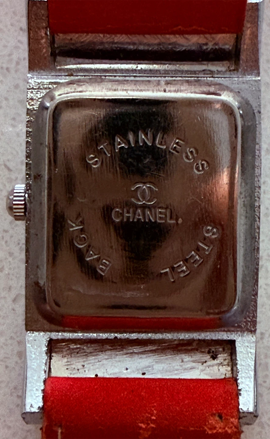 Red LeatheCHANEL (Paris) Watch • Monogramed • CC Stainless Steel - photo 5