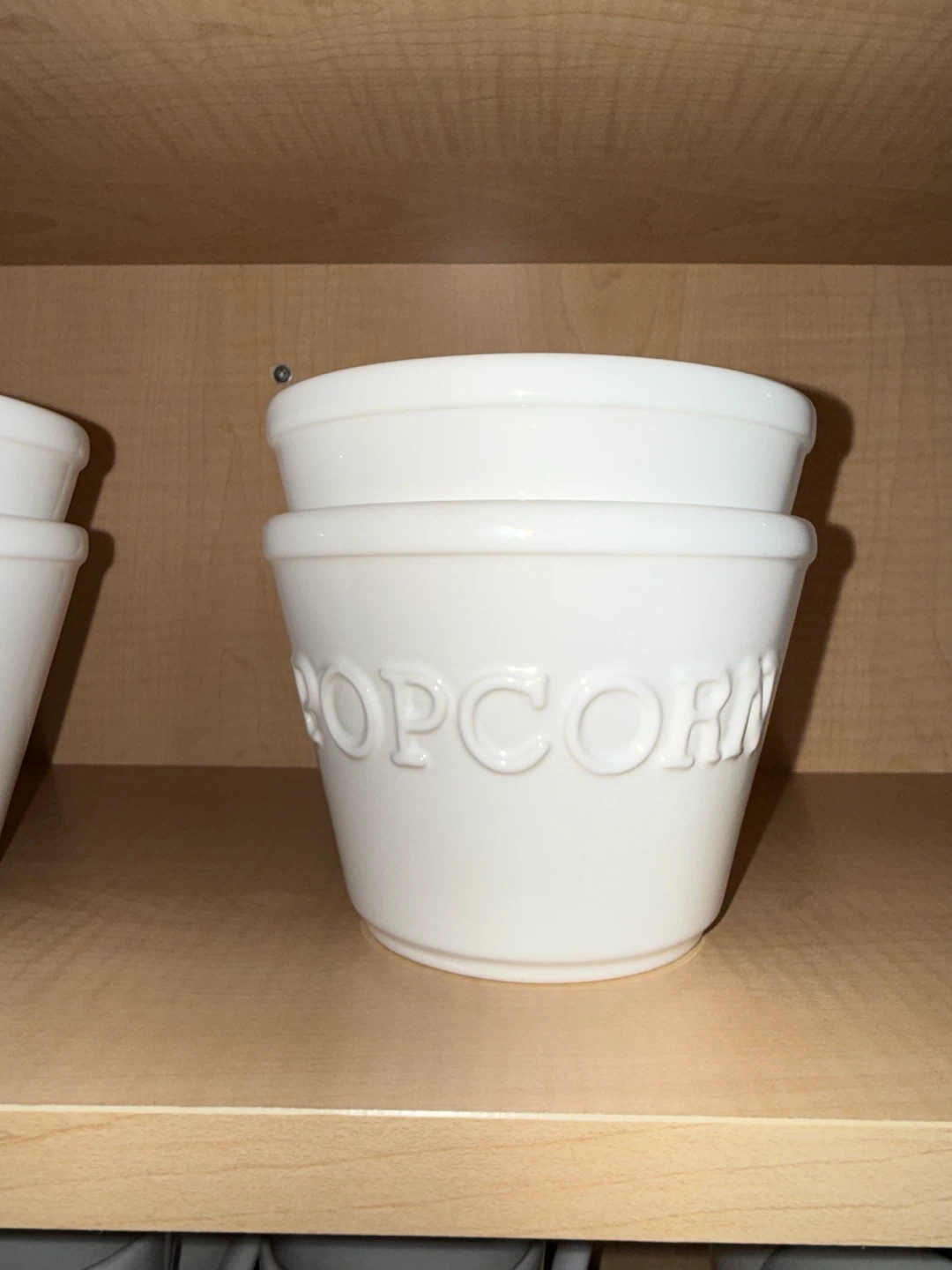 Crate & Barrel Ceramic Popcorn Bowls