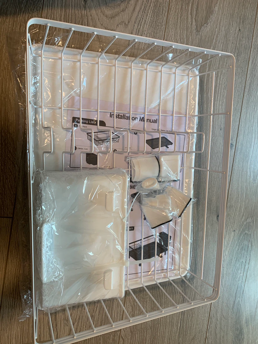 White Dish Drying Rack with Utensil Holder - photo 4